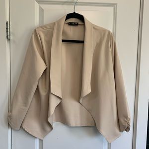 Cream Drape Blazer style jacket Size S